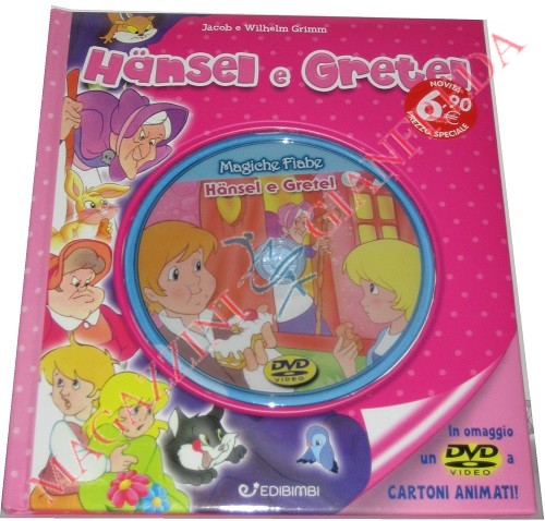 LIBRO FIABA HANSEL E GRETEL CON DVD CARTONE ANIMATO.